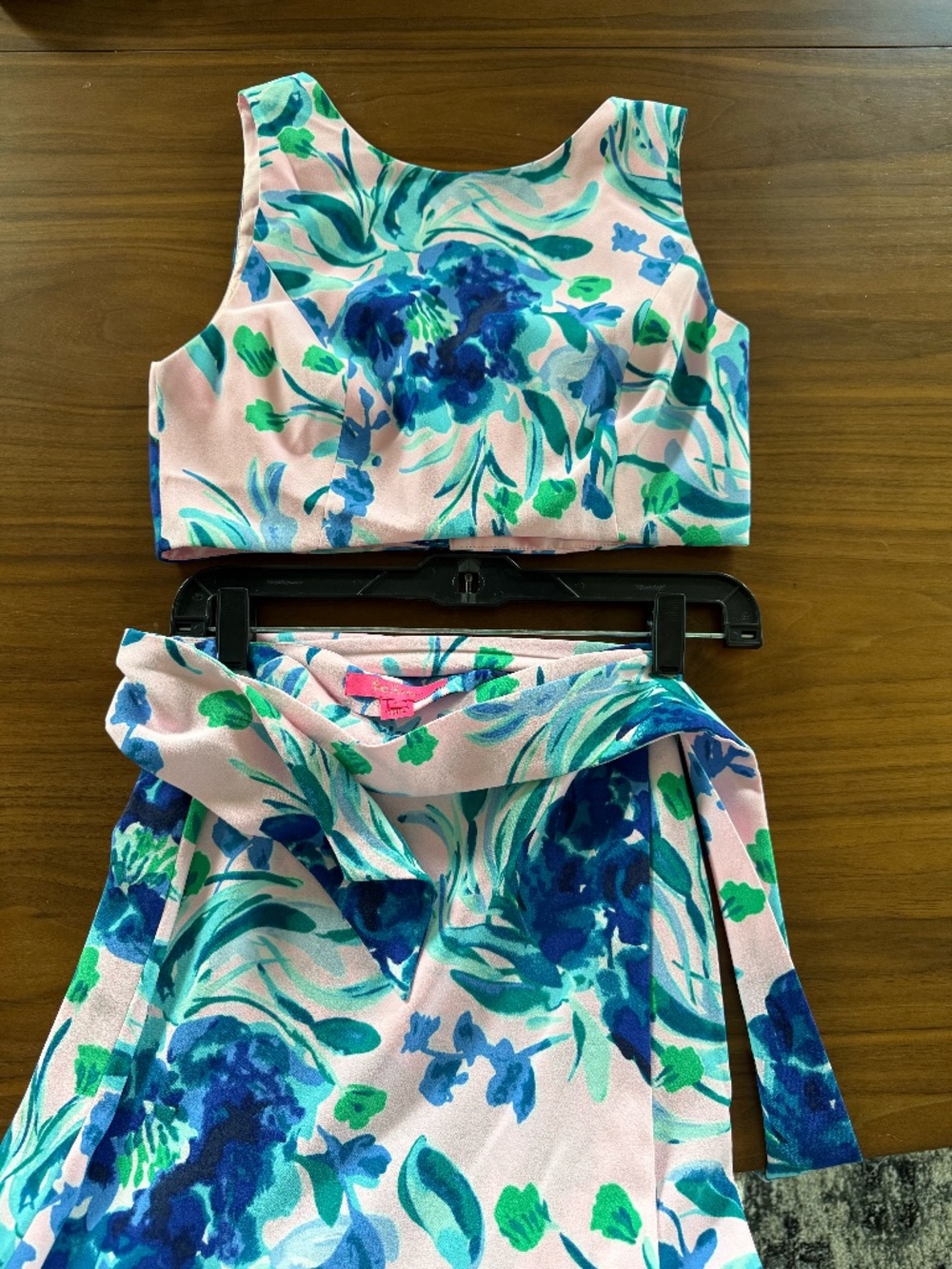 Lilly Pulitzer Two-Piece Set — Crop Top + Colorblock Maxi Skirt, Size 4